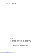 M-Audio Podcast Factory User Manual