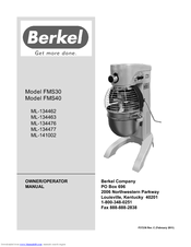 Berkel ML-141002 Owner's/Operator's Manual