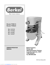 Berkel ML-141040 Owner's/Operator's Manual