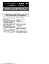 Black Widow Security 130 Installation Manual