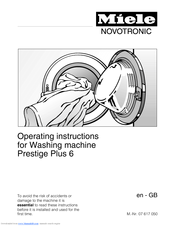 Miele Prestige Plus 6 Operating Instructions Manual