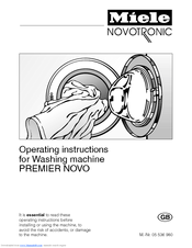 Miele Premier Novo Operating Instructions Manual