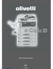 Olivetti d-Copia 20 Operation Manual