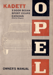 Opel Kadett Owner's Manual