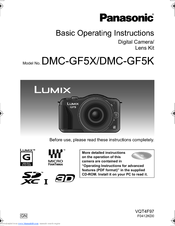 Panasonic Lumix DMC-GF5W Operating Instructions Manual