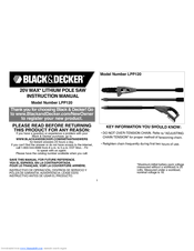 Black & Decker LPP120 Instruction Manual