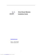 3Com 3C13886 - Router OC-3 ATM SML Flexible Interface Card Installation Manual