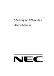 NEC MultiSync XP17 User Manual