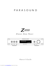 Parasound Ztuner Owner's Manual