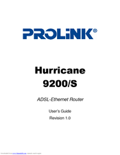 PROLiNK Hurricane 9200/S User Manual