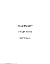 Boost i776 iDEN User Manual