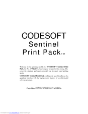 Techniques Avancees CODESOFT Sentinel Print Pack User Manual