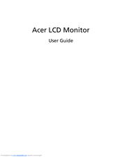 Acer G223HQL User Manual