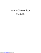 Acer V195WL User Manual