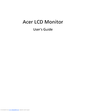 Acer V206HQL User Manual