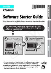 Canon Digital Camera Solution Disk Version 14 Software Starter Manual