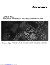 Lenovo 3000 9691 Hardware Installation And Replacement Manual