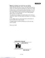 Bosch HBN 2302.0 A Instruction Manual