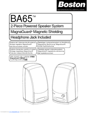 Boston Acoustics BA65 Manual