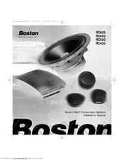 Boston Acoustics Rally RC820 Installation Manual