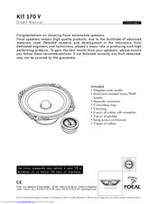 Focal KIT 170 V User Manual