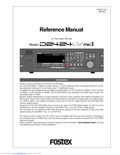 Fostex D2424LVmk2 Reference Manual