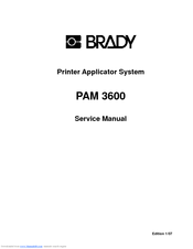 Brady PAM 3600 Service Manual