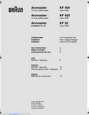Braun Aromaster KF32 Manuals | ManualsLib