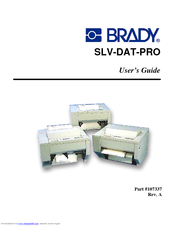 Brady SLV-DAT-PRO User Manual