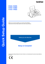 Brother FAX-1460 Quick Setup Manual