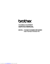 Brother FAX-T72 Service Manual