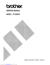 Brother PT-2500PC Service Manual