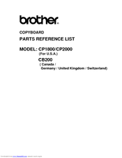 Brother CB200 Parts Reference List