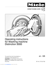 miele distinction 3000 washing machine