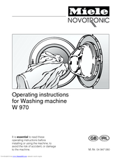 Miele W 970 Operating Instructions Manual