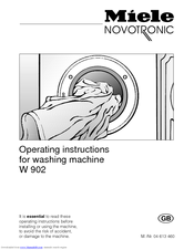 Miele W 902 Operating Instructions Manual
