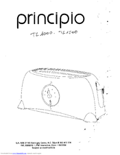 Moulinex Principio TL1000 Instructions