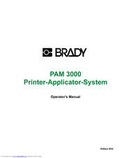 Brady PAM 3000 Operator's Manual