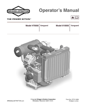 Briggs & Stratton Vanguard 470000 Series Operator's Manual