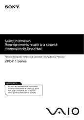 Sony VPCJ11AFX Safety Information Manual