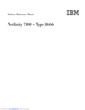 IBM 866631Y - Netfinity 7100 - 8666 Hardware Maintenance Manual