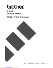 Brother P-touch PT-210E Service Manual