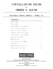 Bulldog Security 781 Installation And Owner's Manual