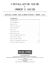 Bulldog Security 1402 Installation And Owner's Manual