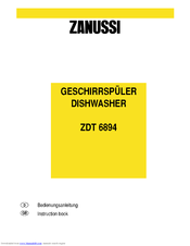 Zanussi ZDT 6894 Instruction Book