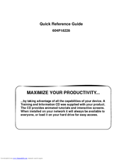 Xerox 604P18228 Quick Reference Manual