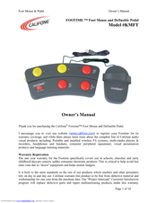 Califone FOOTTIME KMFT Owner's Manual