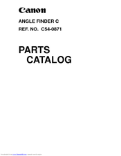 Canon ANGLE FINDER C Parts Catalog