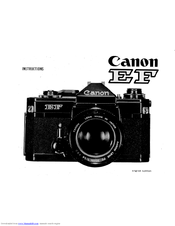 Canon EF Instructions Manual