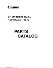 Canon EF 20-35mm 1:2.8L Parts Catalog